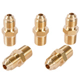 LTWFITTING Brass 45 Degree Flare 3/16 Inch OD x 1/8 Inch Male NPT Connector Tube Fitting(Pack of 5)