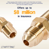 LTWFITTING Brass 45 Degree Flare 3/16 Inch OD x 1/8 Inch Male NPT Connector Tube Fitting(Pack of 500)