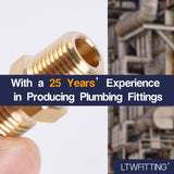 LTWFITTING Brass 45 Degree Flare 3/16 Inch OD x 1/8 Inch Male NPT Connector Tube Fitting(Pack of 500)