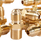 LTWFITTING Brass 45 Degree Flare 3/16 Inch OD x 1/8 Inch Male NPT Connector Tube Fitting(Pack of 500)