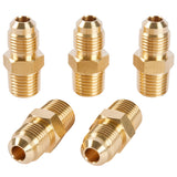 LTWFITTING Brass Flare 5/16 Inch OD x 1/4 Inch Male NPT Connector Tube Fitting (Pack of 5)