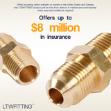 LTWFITTING Brass Flare 5/16 Inch OD x 1/4 Inch Male NPT Connector Tube Fitting (Pack of 30)