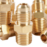 LTWFITTING Brass Flare 5/16 Inch OD x 1/4 Inch Male NPT Connector Tube Fitting (Pack of 300)