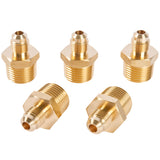 LTWFITTING Brass Flare 5/16 Inch OD x 1/2 Inch Male NPT Connector Tube Fitting(Pack of 5)