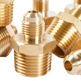 LTWFITTING Brass Flare 5/16 Inch OD x 1/2 Inch Male NPT Connector Tube Fitting(pack of 200)