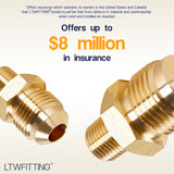 LTWFITTING Brass Flare 3/8 Inch OD x 1/8 Inch Male NPT Connector Tube Fitting(pack of 30)
