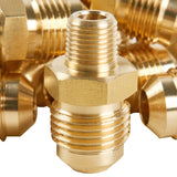 LTWFITTING Brass Flare 3/8 Inch OD x 1/8 Inch Male NPT Connector Tube Fitting(pack of 250)