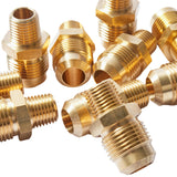 LTWFITTING Brass Flare 1/2 Inch OD x 1/4 Inch Male NPT Connector Tube Fitting(pack of 25)