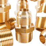 LTWFITTING Brass Flare 1/2 Inch OD x 1/2 Inch Male NPT Connector Tube Fitting(Pack of 150)