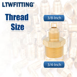 LTWFITTING Assortment Kit Tube OD (3/8" 1/2" 5/8" 3/4") x 3/4" Male NPT Brass Flare Connector Set (Pack of 8)