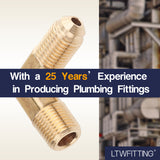 LTWFITTING Brass Flare 3/16 Inch OD x 1/8 Inch Male NPT 90 Degree Elbow Tube Fitting (Pack of 30)