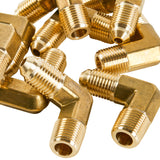 LTWFITTING Brass Flare 3/16 Inch OD x 1/8 Inch Male NPT 90 Degree Elbow Tube Fitting (Pack of 30)
