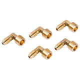 LTWFITTING Brass Flare 1/4 Inch OD x 3/8 Inch Male NPT 90 Degree Elbow Tube Fitting (Pack of 5)