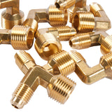 LTWFITTING Brass Flare/4 Inch OD x 3/8 Inch Male NPT 90 Degree Elbow Tube Fitting (Pack of 25)