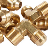 LTWFITTING Brass Flare3/8 OD x 3/8 Inch Male NPT 90 Degree Elbow Tube Fitting (Pack of 200)