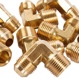 LTWFITTING Brass Flare3/8 OD x 3/8 Inch Male NPT 90 Degree Elbow Tube Fitting (Pack of 25)