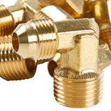 LTWFITTING Brass Flare3/8 OD x 1/2 Inch Male NPT 90 Degree Elbow Tube Fitting (Pack of 150)