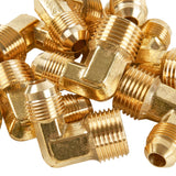LTWFITTING Brass Flare3/8 OD x 1/2 Inch Male NPT 90 Degree Elbow Tube Fitting (Pack of 20)