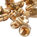 LTWFITTING Brass 3/8 Inch OD x 3/8 Inch Female NPT 45 Deg Flare 90 Degree Flare Elbow Tube Fitting(Pack of 20)