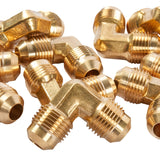 LTWFITTING Brass 3/8 Inch OD 90 Degree Flare Union Elbow,Brass Flare Tube Fitting(Pack of 25)