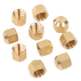 LTWFITTING Brass 1/4 Inch OD Flare Cap, Brass Flare Tube Fitting(Pack of 10)