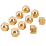 LTWFITTING Brass 3/8 Inch OD Flare Cap, Brass Flare Tube Fitting(Pack of 10)