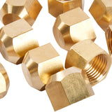 LTWFITTING Brass 3/8 Inch OD Flare Cap, Brass Flare Tube Fitting(Pack of 50)