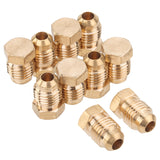 LTWFITTING Brass Flare 1/4 Inch OD Plug, Brass Flare Tube Fitting(Pack of 10)