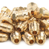 LTWFITTING Brass Flare 1/4 Inch OD Plug, Brass Flare Tube Fitting(Pack of 50)