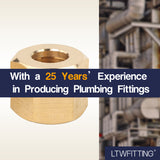 LTWFITTING1/4 inch Brass Compression Nut,Brass Compression Fitting(Pack of 25)