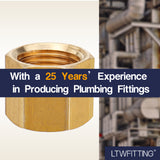 LTWFITTING1/4 inch Brass Compression Nut,Brass Compression Fitting(Pack of 25)