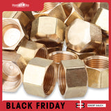 LTWFITTING 3/8 inch Brass Compression Cap Stop Valve Cap,Brass Compression Fitting(Pack of 60)