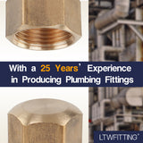 LTWFITTING 3/8-Inch Brass Compression Cap Stop Valve Cap,Brass Compression Fitting(Pack of 700)