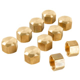 LTWFITTING1/2 inch Brass Compression Cap Stop Valve Cap,Brass Compression Fitting(Pack of 10)