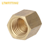LTWFITTING Assortment Kit Tube OD 1/8 inch 3/16 inch 1/4 inch 5/16 inch 3/8 inch Brass Compression Nut Set (Pack of 125)