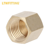 LTWFITTING Assortment Kit Tube OD 1/8 inch 3/16 inch 1/4 inch 5/16 inch 3/8 inch Brass Compression Nut Set (Pack of 125)