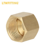 LTWFITTING Assortment Kit Tube OD 1/8 inch 3/16 inch 1/4 inch 5/16 inch 3/8 inch Brass Compression Nut Set (Pack of 125)