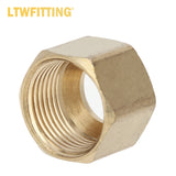 LTWFITTING Assortment Kit Tube OD 1/8 inch 3/16 inch 1/4 inch 5/16 inch 3/8 inch Brass Compression Nut Set (Pack of 125)