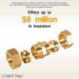 LTWFITTING 7/8 inch OD Compression Union,Brass Compression Fitting(Pack of 3)