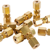 LTWFITTING 1/8 inch OD Compression Union,Brass Compression Fitting(Pack of 30)