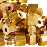 LTWFITTING 1/8 inch OD Compression Union,Brass Compression Fitting(Pack of 500)