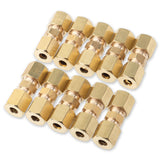 LTWFITTING 3/16 inch OD Compression Union,Brass Compression Fitting(Pack of 10)