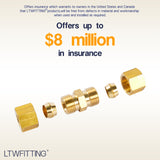 LTWFITTING 5/16 inch OD Compression Union,Brass Compression Fitting(Pack of 30)