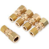LTWFITTING 3/8-Inch OD x 1/4-Inch OD Compression Reducing Union,Brass Compression Fitting(Pack of 5)