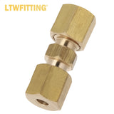 LTWFITTING Assortment Kit Tube OD 1/8 inch 3/16 inch 1/4 inch 5/16 inch Brass Compression Union Set (Pack of 40)