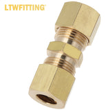 LTWFITTING Assortment Kit Tube OD 1/8 inch 3/16 inch 1/4 inch 5/16 inch Brass Compression Union Set (Pack of 40)