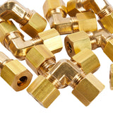 LTWFITTING 1/4 inch OD 90 Degree Compression Union Elbow,Brass Compression Fitting(Pack of 25)