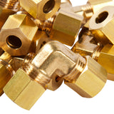 LTWFITTING 1/4 inch OD 90 Degree Compression Union Elbow,Brass Compression Fitting(Pack of 250)