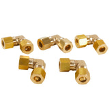 LTWFITTING 5/16 inch OD 90 Degree Compression Union Elbow,Brass Compression Fitting(Pack of 5)