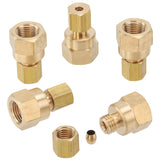 LTWFITTING Brass Compression Tube Fitting 1/8-Inch OD x 1/8-Inch Female NPT Coupler (Pack of 5 Sets)